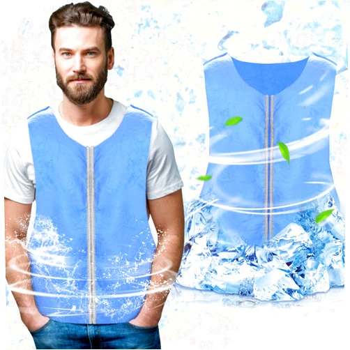 PANGTIKU Evaporative Ice Cooling Vest for Men - Body Cold Vest for MS Motorcycle Sport Working
