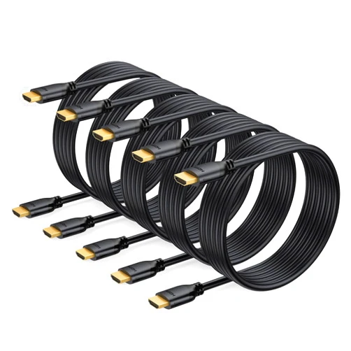 UVOOI 4K HDMI Cable 6FT 5-Pack, High Speed HDMI to HDMI Cable 6 Foot HDMI 2.0 Cord Supports 4K@60Hz, 2K, 1080P, HDCP 2.2, HDR, 3D, ARC & Ethernet