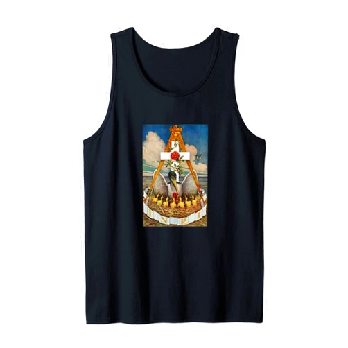 Wilkdesigns INRI pelican esoteric occult Rosicrucian symbol - Rose Cross Tank Top