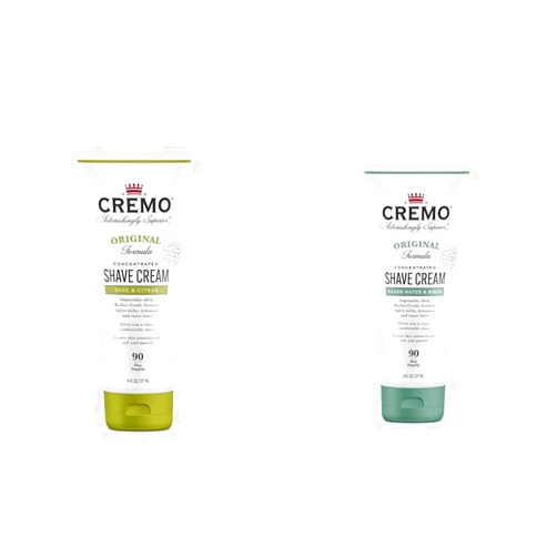 Cremo Barber Grade Sage & Citrus and Silver Water & Birch Shave Creams, Ultra-Slick Shaving Cream for Men, 6 Fl Oz Each