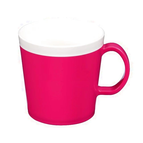 EARBLIS Magenta Pink Plastic Mug - Lightweight & Durable, Shatter-Resistant, BPA-Free, Microwave & Dishwasher Safe, Easy-Grip - Ideal for Home & Outdoor, Made in Japan
