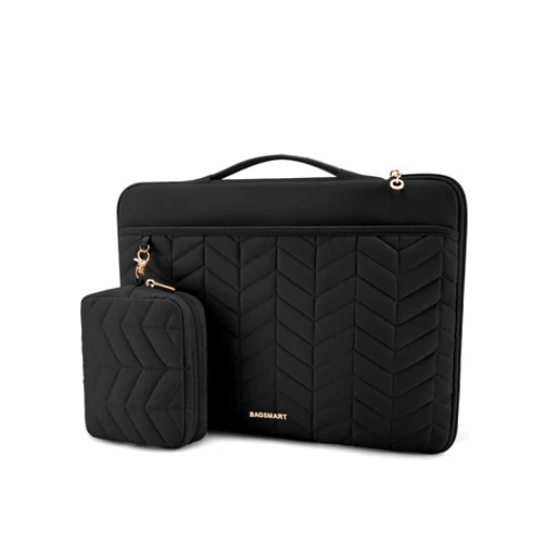 BAGSMART 13-14 inch Laptop Sleeve with Handle, Puffy Padded Laptop Case with Accessories Bag, MacBook Case Sleeve Fitted with MacBook Air Pro 13.3 inch 14 inch, Computer Sleeve Fitted with Dell,HP