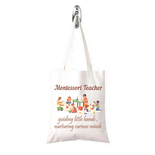 TSOTMO Future Montessori Gift Montessori Teachers Tote Bag Tower Moveable Alphabet Montessori Mom Gift