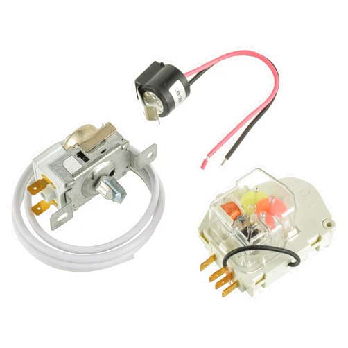 BOSHCHEN Upgraded 2198202 Cold Control Thermostat W10822278 Defrost Timer W10225581 Bimetal Thermostat Refrigerator Defrost Complete Kit Replacement Exact Fit for Whirlpool Kenmore Refrigerators