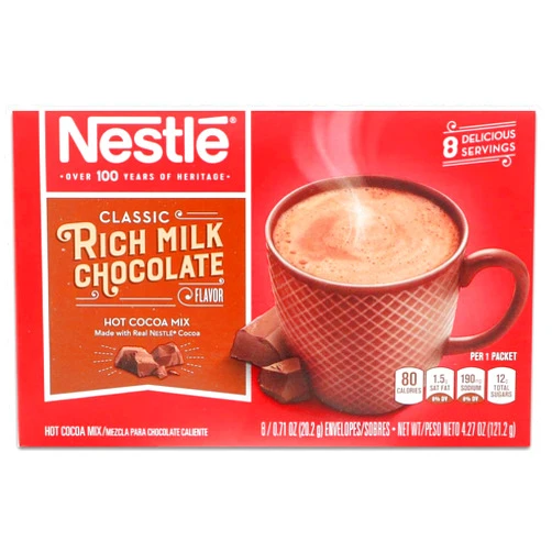 Nestle Rich Milk Chocolate Hot Cocoa Mix 6 Delicious Servings 6 Oz. Pk Of 3.