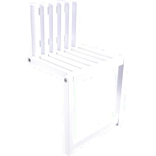 Kelendle Folding Chair Wall-Mounted Invisible Shoe-Changing Stool Made of Solid Wood Wall Seat Folding with Support Legs Saving Space Suitable for Various Occasions White