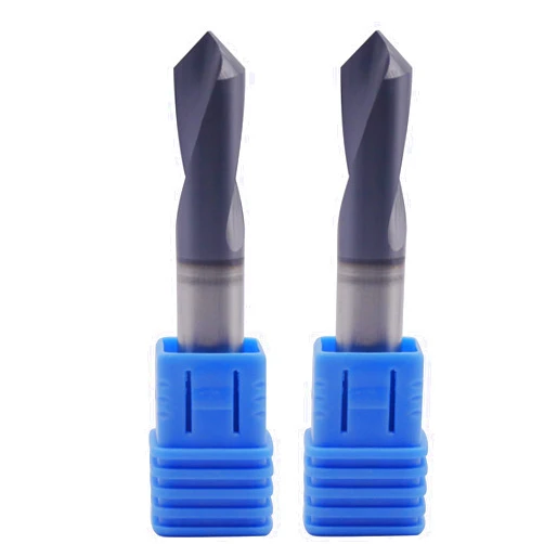 BestParts High Performance 2Pcs Solid Carbide Spotting Drill - AlTiN Coated, 90 Degree, 2 Flute, 3/8