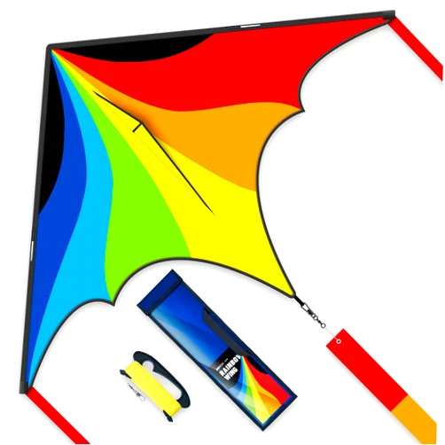 Doinfly Delta Kite for Kids & Adults, Extremely Easy to Fly Kite, Single Line Beach Kite with Winder for Family Outdoor Games & Activities