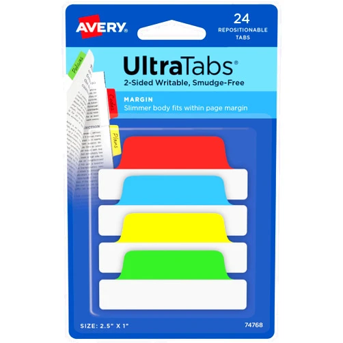 Avery Margin Ultra Tabs, 2.5