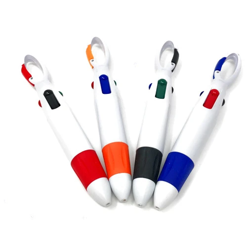 Funiverse 20 Bulk Multi-Colored Ink Shuttle Pen with Carabiner Clip Assortment