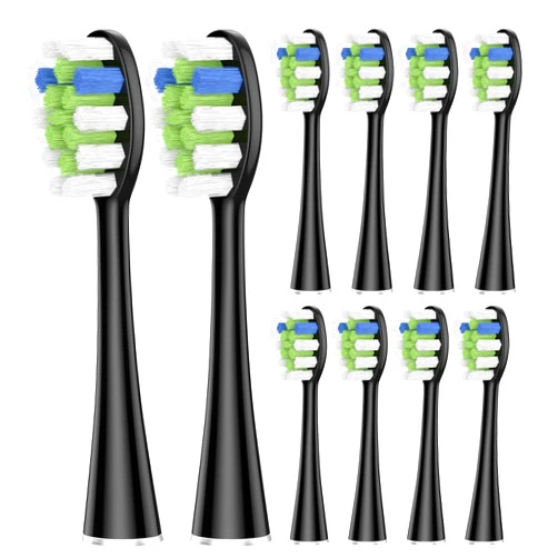 Harobey Replacement Brush Heads 10 Pack Compatible with AquaSonic Black Series, Vibe Series, Black Series Pro, Duo Series Pro Electric Toothbrush, Black