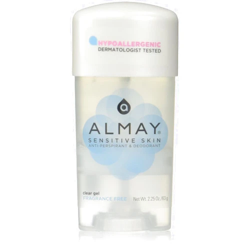 REVLON Almay Sensitive Skin Clear Gel, Anti-Perspirant and Deodorant, Fragrance Free, 2.25 Oz (Pack of 2)