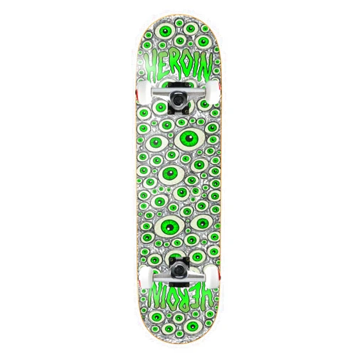 TGM Skateboards Heroin Skateboard Assembly Eyes Holographic Symmetrical 8.25