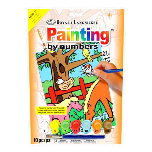 Royal & Langnickel Royal Brush MFP-8 My First Paint by Number Kit, 8.75 by 11.375-Inch, Farm Animals