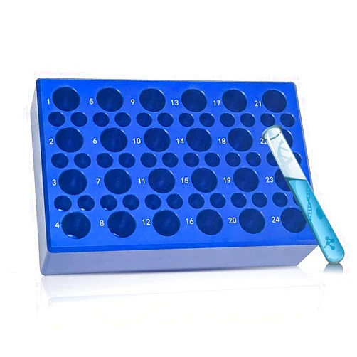 Feleolibe Aluminum Cooling Block - 60 Well PCR Tubes Cooler,24-Well for 1.5ml /2ml Tubes, 36-Well for 0.2ml PCR Tubes