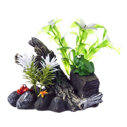 GloFish Driftwood Ornament, Large Detailed Aquarium Décor, Changes Color Under Blue and Black LEDs