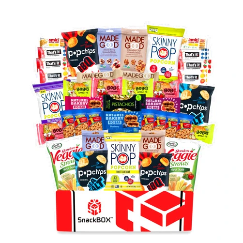 SB SnackBOX Vegan Snack Box Assortment Care Pacakge Variety Pack (40 Count) | Fathers Day, Holiday, Teachers, Back to School, Date Night, College, Gift Baskets, Student, Birthday, Chips, Office, Military, Gift Ideas