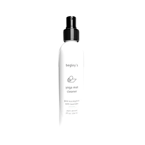 Begley's 100% Natural Yoga Mat Cleaner and Deodorizer Spray 8oz, Plant Based with Fragrant Essential Oils, Pure Eucalyptus & Lavender