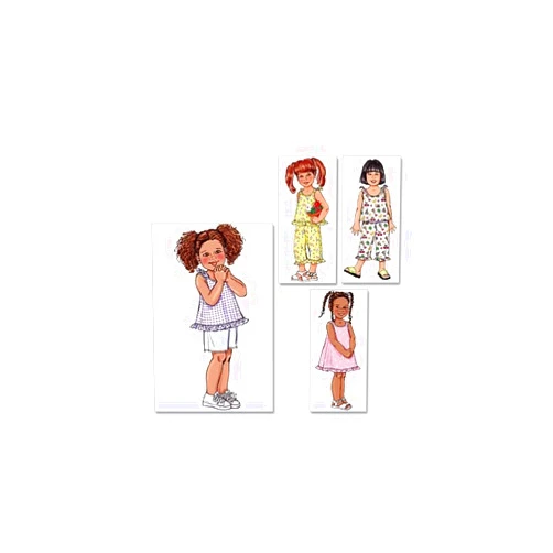 BUTTERICK PATTERNS B4173 Toddlers'/Children's Top, Dress, Shorts and Pants, Size 4-5-6