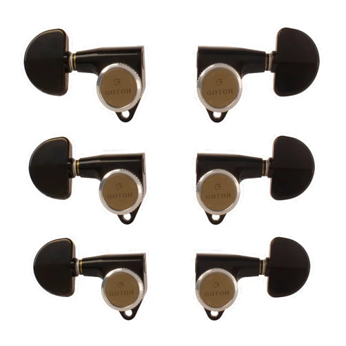 Gotoh Magnum Lock-Trad 3+3 Guitar Tuners, Black