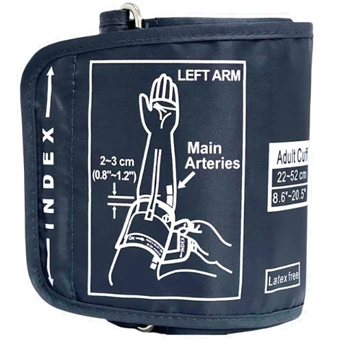 Qutryven Replacement Extra Large Cuff for Omron BP Monitors 22-52CM Big Arm - Adjustable XL Blood Pressure Cuff, Includes 4 Universal Interface, Blood Pressure Monitors Large Cuff Compatible（Dark Gray）
