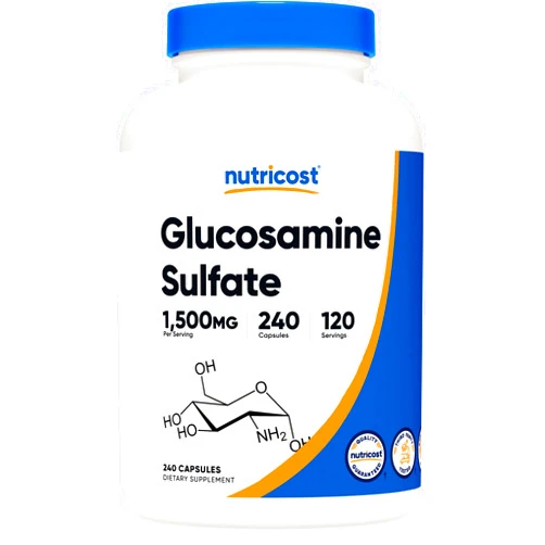 Nutricost Glucosamine Sulfate 1500mg, 240 Capsules - 750mg Per Capsule, Gluten Free, Non-GMO