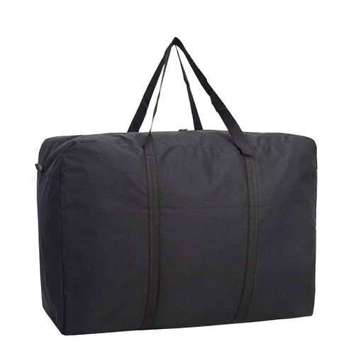 YXH Black Large Storage Bags, 150L Waterproof Foldable Travel Duffle Bag with Reinforced Handles, Oversized Heavy Duty Moving Bags, for Bed Organize Clothing, Blanket