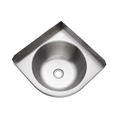 JIANFEI Wall-Mounted Stainless Steel Washbasin,Corner Washbasin,Mini Triangle Sink with Drain for Bathrooms,Bars,cafes,Kitchens,Save Space (Color : Silver, Size : A(30.5x30.5x14cm))