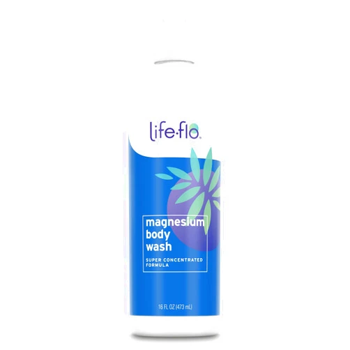 LIFE-FLO Magnesium Body Wash, Refreshing, Moisturizing Liquid Soap with Magnesium Chloride from the Zechstein Seabed, Peppermint Oil and Rosemary Oil, 60-Day Guarantee, Not Tested on Animals, 16oz