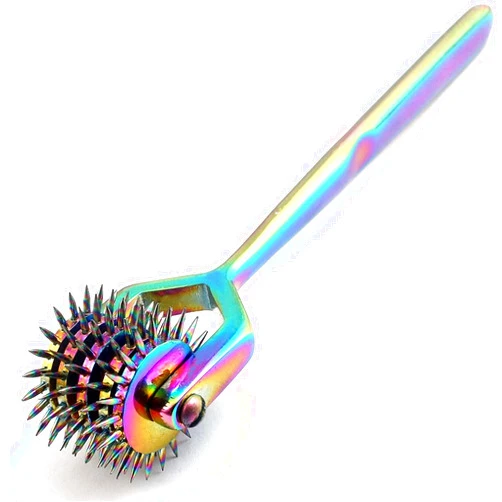 Goldenhandcrafts Wartenberg Neuro Pinwheel Stainless Steel 5 Head Diagnostic Instrument Pin Wheel - Multi Color Rainbow