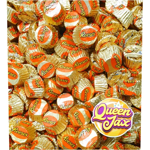 QUEEN JAX Mini Peanut Butter Cups - 6 Pound Bag - Bulk Chocolate - Individually Wrapped Chocolates - Queen Jax - Reeses Peanut Butter Cups Mini - Miniature Reese's PB cups