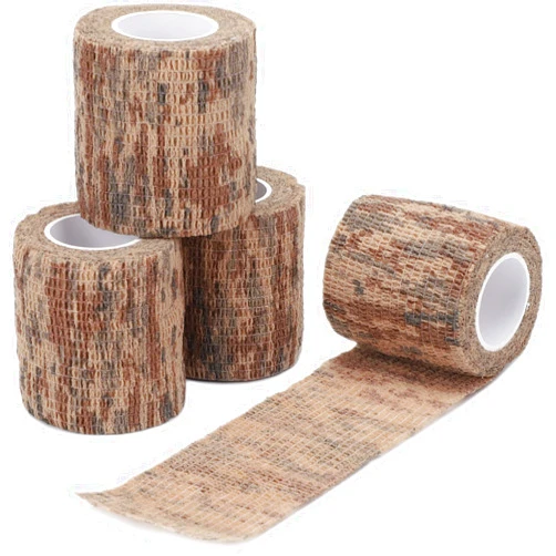 DROK 4/10 Roll Camo Tape Wrap, Camouflage Self-Adhesive Camo Stick Bandage for Outdoor Sports Climbing Camping, 2/3in x 14.76ft for Range Finder Camera Flashlight Bicycle
