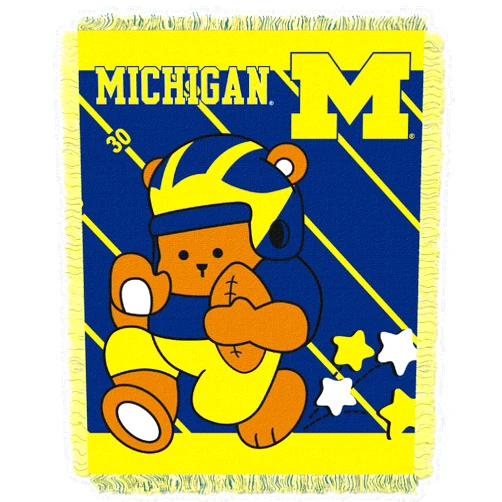 Northwest NCAA Unisex NCAA 36-Inches-By-46-Inches Woven Jacquard Baby Throw Blanket