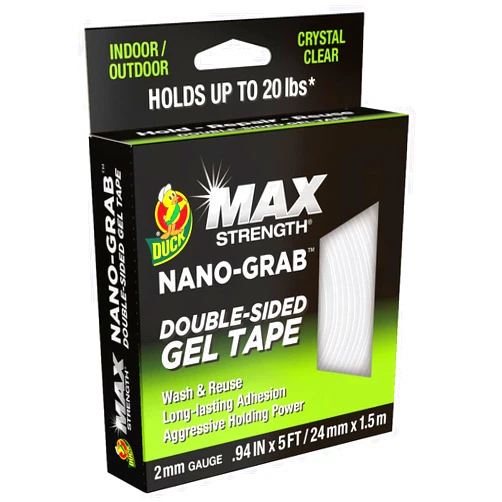 Duck MAX Strength Nano-Grab Double-Sided Gel Tape, 0.94