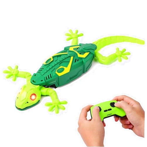 Envyvip RC Wall Crawler Gecko, Rechargeable Remote Control Robot Kids Toys, Wall Climbing Funny Prank Toys Birthday Gifts for Boys & Girls Ages 4 and Up, Upgrade Low Noise (Green)