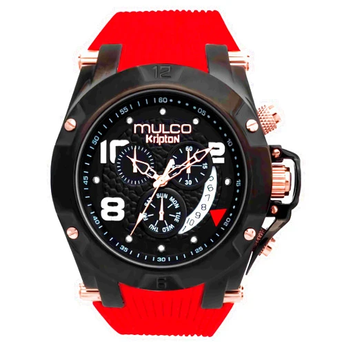 MULCO Kripton Watches Men’s Watch Stainless Steel with Silicone Strap Quartz Chronograph Movement Premium Analog Display, Water Resistant