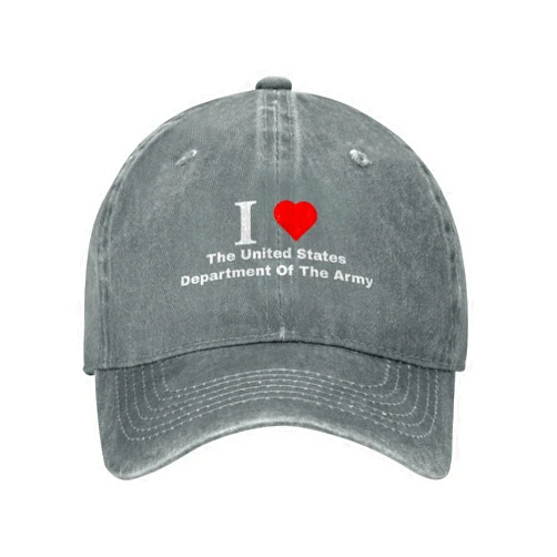 LCJRGJW I Love The United States Department of The Army Baseball Cap for Men Women 100% Cotton Adjustable Low Profile Golf Dad Hat