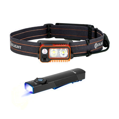 OLIGHT Array 2 Pro 1500 Lumens Headlamp Bundle with Arkfeld UV Black Light with 1000 Lm White LED Flashlight