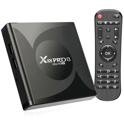 TUREWELL Android TV Box 13.0, TUREWELL TV Box 4GB RAM 64GB ROM RK3528 Quad-Core 64bit Cortex-A53, Smart TV Box Supports 2.4G/5G Dual-Band WiFi Bluetooth 5.0 USB 3.0 LAN Android Box