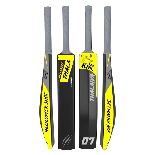 Jaspo Fumes Premium Hard Plastic Tennis Cricket Full Size Bat (35 X 4.5 inch) for All Age Groups (THALA)