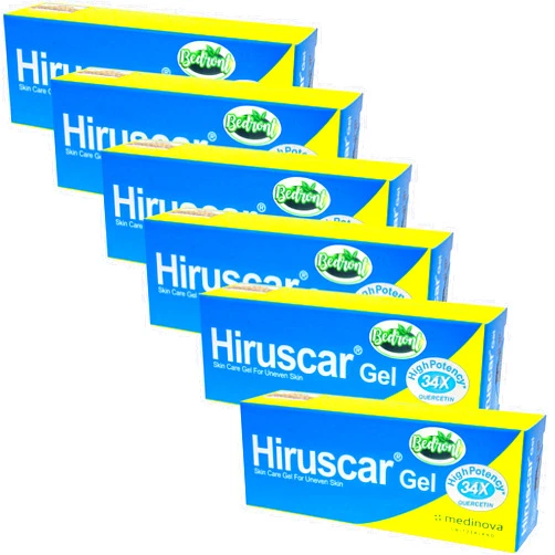Bedront 6 Pcs. (6 x 7 Grams) of Hiruscar Gel for Uneven Skin, Scar and Keloid Care