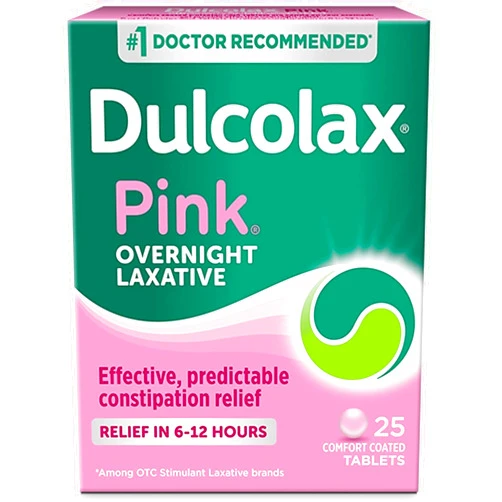 Dulcolax Stimulant Tablet Pink Women - 25 Count (Pack of 6)
