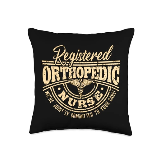 Registered Nurse Healthcare Registered Orthopedic Nursing Ortho Throw Pillow, 16x16, Multicolor