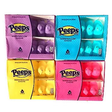 Peeps Marshmallow Chicks Peeps Variety Pack 40 Ct, 4 Pack