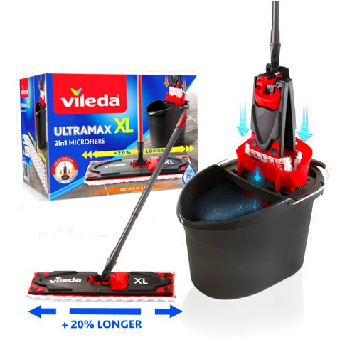 Vileda Komplettbox Ultramax XL Universal Complete Set, Red Black