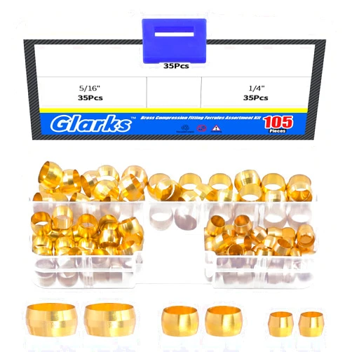 Glarks 105Pcs Tube OD 1/4
