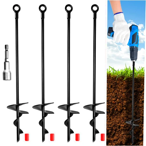 Zeumzwf Ground Anchor Kit 4 Pack,18
