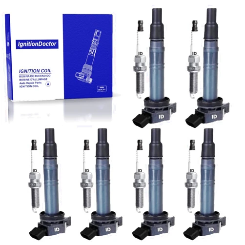 FITVALUE IgnitionDoctor Ignition Coil and Double Iridium Spark Plug Pack Of 6 Compatible with select 2003-2014 Tacoma, 4Runner, FJ Cruiser, Tundra 4L V6 90919-02248 UF-495
