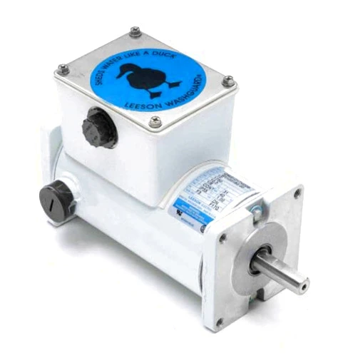 Leeson 1/8HP.1750RPM.31.IP55.12V.CONT.40C.1.0SF.SQ. FLANGE.WASHGUARD.CM31D17VZ2B (M1120182.00)