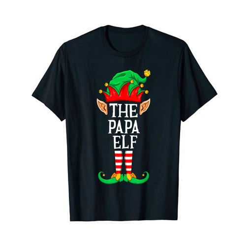 Christmas Elf Costume CG Tees The Papa Elf Matching Family Christmas Holiday Group T-Shirt
